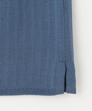 ANY SIS L 【洗える】レーシ－ディテールフレンチ ニット ダークブルー