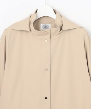 J.PRESS LADIES 【洗える・撥水】ドライツイルストレッチ フーディ アウター ベージュ系
