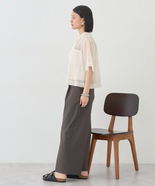 AMERICAN HOLIC シアーショート丈開襟シャツ Ivory