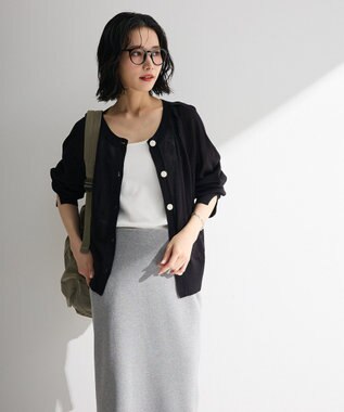 Green Parks 機能付テレコリブタンクトップ Off White