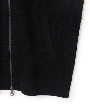 JOSEPH HOMME 【新柄】  ヴィスコースリンクス　ジップアップニットフーディー ブラック系