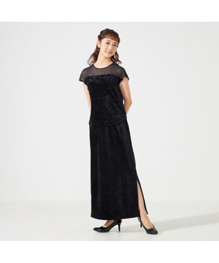 Chacott velour skirt ブラック（ワッシャーベロア）