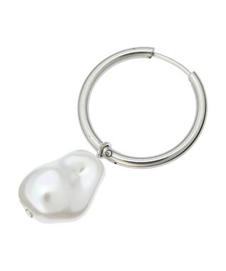 Green Parks ・ＨＡＬＦ　ＴＩＭＥ　サージカルバロックパールピアス Silver