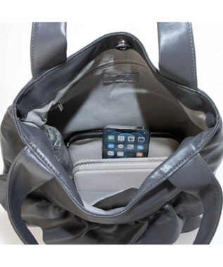 UNBILLION カシュカシュ cachecache / フリルトートバッグ ダークグレー