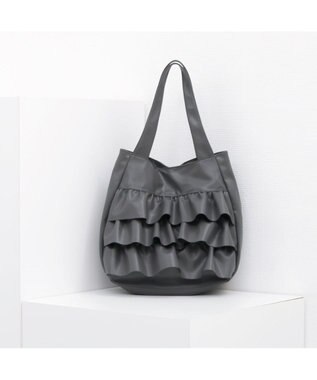 UNBILLION カシュカシュ cachecache / フリルトートバッグ ダークグレー