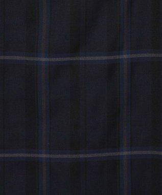 J.PRESS LADIES 【洗える】テトロンレーヨン/ウール milledタータン スカート ネイビーチェック系