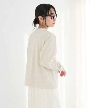 CRAFT STANDARD BOUTIQUE リングドットボタンカーディガン Ivory