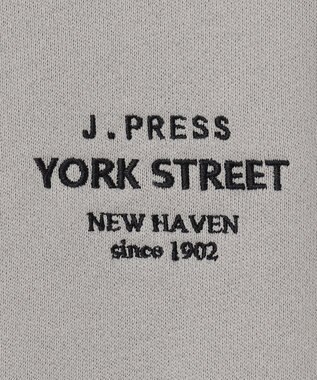 J.PRESS YORK STREET 【UNISEX】フルジップ裏毛ロゴパーカー ベージュ系
