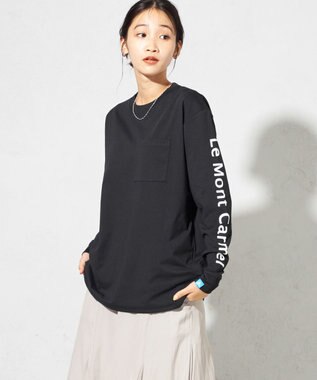 SHARE PARK LADIES 【UNISEX】吸水速乾 ショルダーロゴロングスリーブTシャツ（S・Mサイズ） ブラック