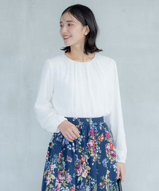 組曲 ドビーシフォン ニュアンスタック ブラウス アイボリー系