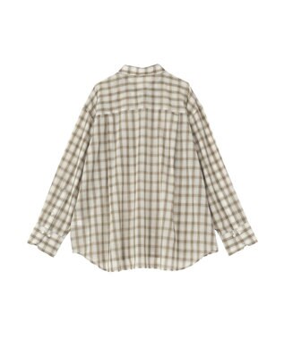 AMERICAN HOLIC シアーチェックシャツ Light Beige