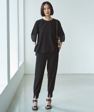 UNFILO BEAUTY MOVE シアースリーブブラウス ブラック