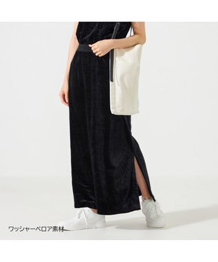Chacott velour skirt ブラック（ワッシャーベロア）