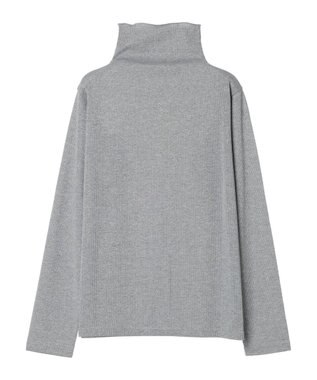 Green Parks ラメリブタートルカットソー Gray