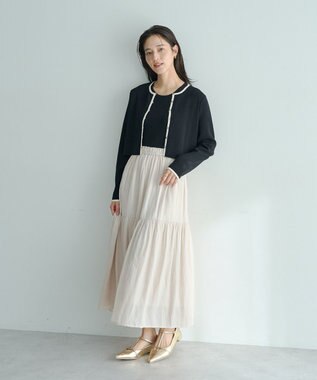 YECCA VECCA 【2点SET】カーディガンセットワンピース Black
