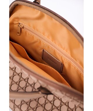 MIYABIYA 【撥水加工】篭目柄エンボスボンディングブガッティ カフェオレ