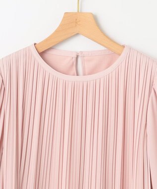 組曲 S 【WEB限定】ジョーゼットシフォンプリーツ ブラウス ピンク系