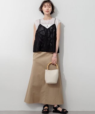 23区 【WEB&一部店舗限定カラーあり】ストレッチギャバ チノ スカート ベージュ系