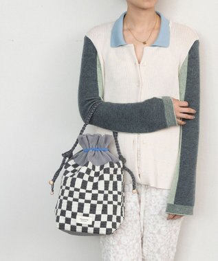 TRICOTE ピクセル巾着ポーチバッグ