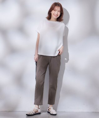 ANY L ミニサッカードルマンスリーブカットソー オフ