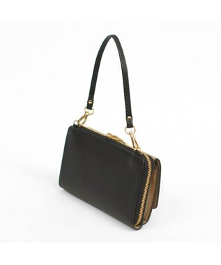 UNBILLION カシュカシュ cachecache / WEB限定カラーコンビウォレットショルダーバッグ ダークオーク