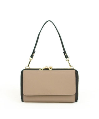UNBILLION カシュカシュ cachecache / WEB限定カラーコンビウォレットショルダーバッグ