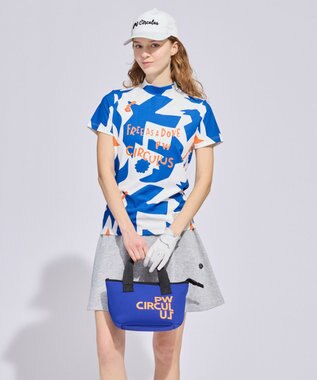 PW CIRCULUS 【WOMEN】ＤＯＶＥ柄モックネック ゴルフウェア レディース スカイブルー系5