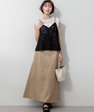 23区 【WEB&一部店舗限定カラーあり】ストレッチギャバ チノ スカート ベージュ系