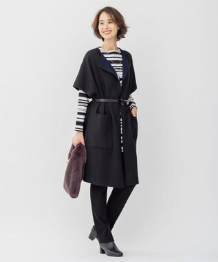 自由区 フェイクファーワンハンドル バッグ グレー系