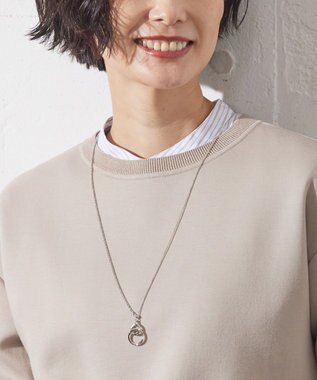 J.PRESS LADIES 【3way】ダブルリングラリエット ネックレス シルバー系