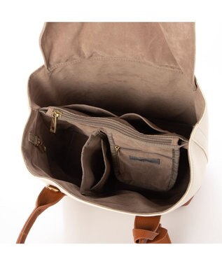 UNBILLION 【テレビ ドラマ着用アイテム】cachecache ショルダー付きパーテーション合成皮革トート キャメルミックス