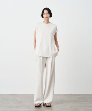 ATON 50/2 NATURAL DYED ORGANIC | イージーストレートパンツ WARM WHITE