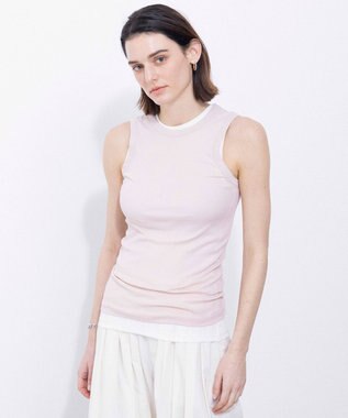 NAVE 【Nave・洗える】ガーゼフライス タンクトップ ピンク系