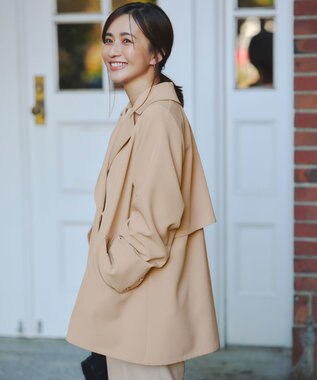 ANY SIS L 【2WAY】エレカジストレッチミドルトレンチ コート