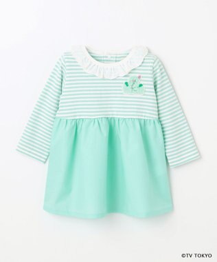 組曲 KIDS 【80-100㎝】シナぷしゅレースカラー チュニック ミントグリーン