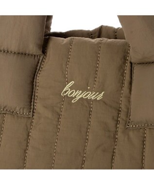 UNBILLION 【テレビ ドラマ着用アイテム】カシュカシュ cachecache / 親子キルティング刺繍トートバッグ カーキ