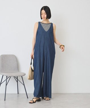 AMERICAN HOLIC バックリボンデニムオールインワン One Wash