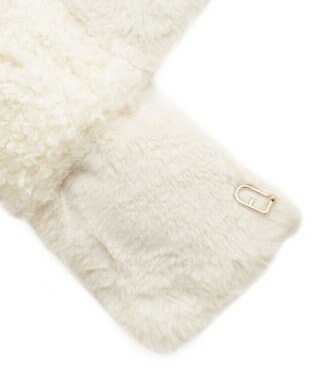 MOONBAT FURULA バイカラー フェイクファーマフラー オフホワイト