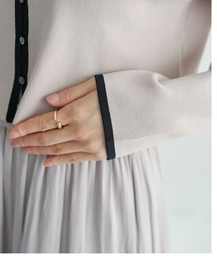 YECCA VECCA 【2点SET】カーディガンセットワンピース Gray Beige