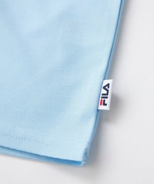 OP／FILA 【FILA】ブランドロゴ半袖リンガーTシャツ サックス