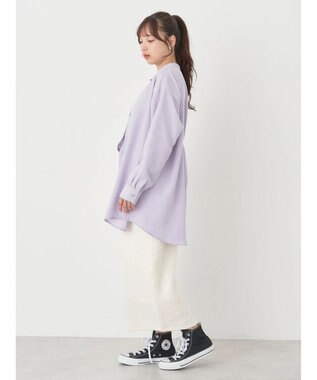 earth music&ecology バックデザインシャツ Lavender