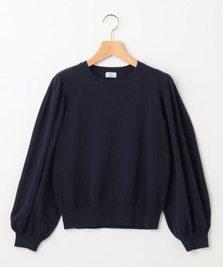 組曲 【アンサンブル対応】ハイゲージ 袖ギャザーニット ネイビー系