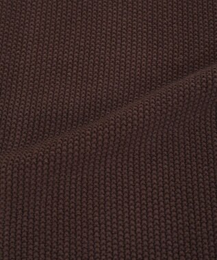 Green Parks かのこ編モックネックニットプルオーバー Brown