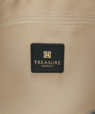TOPKAPI 【TREASURE TOPKAPI】【アップデート】マイルドサテン スカーフ柄 巾着 ショルダートートバッグ ダークグレー