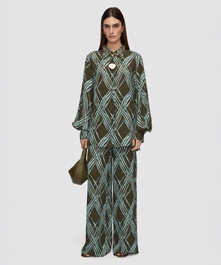 JOSEPH オープンウィーブ　ブラウス Palm Leaf/Chambray