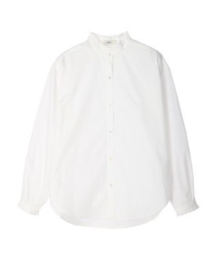 earth music&ecology Ｔ／Ｃ　スタンドフリルブラウス Off White