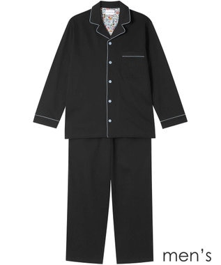 une nana cool 【綿100％】やわらか天竺メンズパジャマ　ＭＡＤＥ　ＷＩＴＨ　ＬＩＢＥＲＴＹ　ＦＡＢＲＩＣ BL