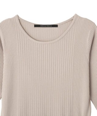 YECCA VECCA 【2点SET】カーディガンセットワンピース Gray Beige