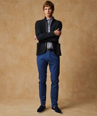 JOSEPH ABBOUD 【ストレッチ/JAPANファブリック】ヴィンテージコットンストレッチ パンツ ブルー系