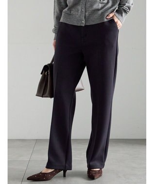 Te chichi 裏起毛パイピングストレートパンツ